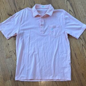Johnnie O Men’s Pink Peach Golf Polo Short Sleeve Shirt